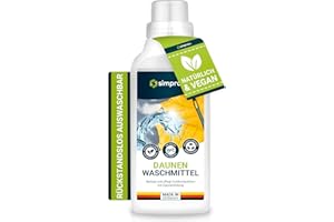 SIMPRAX® Lessive Liquide Duvet – GOTS Approved – Lavage Machine & Main | Nettoie & Protège Vestes, Couettes, Sacs De Couchage – Sans Résidus, Protection Volume & Douceur – Détergent 2,5 L