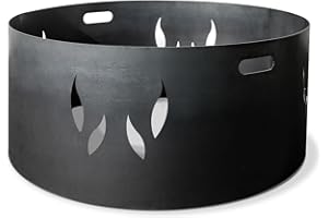 SOUK ONE Brasero pare-étincelles Ø 60 cm – Protection anti-étincelles pour tonneau à feu et panier à feu (Ø 60 cm Protection anti-étincelles)
