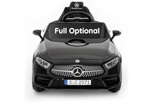 Babycar Mercedes CLS 350 AMG (Noir) Nouvelle avec siège en Cuir Voiture électrique pour Enfants Officielle avec Licence 12 V Batterie avec télécommande 2,4 GHz Voiture Enfant Electrique avec MP3