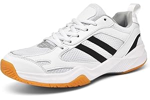 KESCOO Lightweight Badminton Shoes for Men Women, Arch Support Fit All Court Tennis Shoes, Indoor Outdoor Court Training, Volleyball Pickleball Sneakers