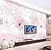Produktbild Jonp 3D Tapete Hintergrundbild Wallpaper Benutzerdefinierte Retro Tapeten Handbemalte Rosa Blumen Für Das Wohnzimmer Schlafzimmer Tv Hintergrund Wallpaper Wallpaper Graffiti Wandmalerei Fresko Mural 400cmX300cm