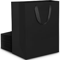STOBOCTER Geschenktüte Zum 55. Geburtstag – Mit Karte & Schleife, Weiß-schwarz
