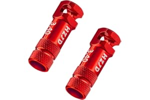 HZJD Tappo Valvola Presta per, Rosso, Strumento per la rimozione dei raggi del nucleo integrato(2Pezzi)