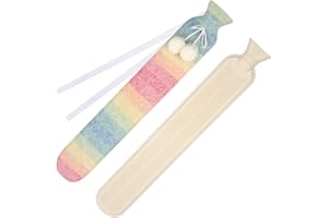 DAJASD Długi termofor z poszewką, wąż, termofor długi, termofor na szyję z miękką poszewką do łagodzenia bólu, w talii/ramiona/karku (2 l, 72 x 12 cm, stopni)