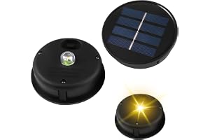 2 solcellsmoduler 8 cm för trädgårdslampor med LED varm vit | Ersättningslock med 600 mAh IP55 för utomhusbelysning. Energieffektiva