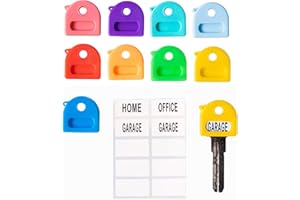 BSDYCL Schlüsselkappen mit Etiketten, 9 Stück key caps Set, einfache Schlüssel-Identifikation, schlüsselmarkierung zum Organisieren und Identifizieren von Schlüsseln