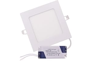 XUNATA Quadratisches Ultraslim LED Panel Licht, AC110-220V 15W Warmweiß LED Einbaustrahler Deckeneinbaustrahler Wohnzimmer-lampe, Deckenlampe, Deckenstrahler,Super hell mit Treiber (Warmweiß, 15W)