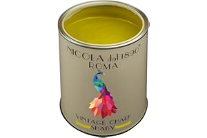 NICOLA VERNICI Vernice Vintage Chalk Shabby a Base di Acqua, per Interni ed Esterni, Aspetto Opaco, Made in Italy, Colore Roma - Formato 0,25 lt