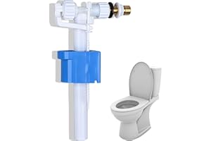 VIMMVID 1 valvola di riempimento per cassetta di risciacquo, valvola di riempimento per cassetta di risciacquo WC, ricambi G3/8 G1/2 pollici, per cassetta di risciacquo in ceramica (blu-bianco)