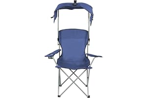 Willonin Chaise de Camping,Fauteuil de pêche, de Camping, de pêche, de réalisateur avec Porte-gobelet et Sac& auvent,Tissu Acier+Oxford (Bleu Marine)