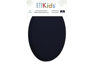 HABERDASHERY ONLINE Rodilleras color Marino termoadhesivas de plancha. Coderas para proteger tu ropa y reparación de pantalones, chaquetas, jerseys, camisas. 16 x 10 cm. (6)