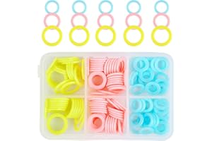 SUVSOON 180 Pieces Knitting Markers Rings, Colorful Stitch Markers Rings(S/M/L) with Portable Storage Box for DIY Sewing Knitting Crocheting Handcrafts