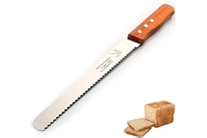 Magiho Couteau à Pain, Lame Pain 20 CM, Dentelé Coupe Pain en Acier Inoxydable, Couteaux à Pain Poignée Ergonomique pour Couper les Légumes, Fruits, Pains, Pâtisseries