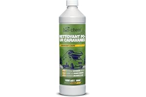 BIO-CHEM CLEANTEC Bio-Chem - Nettoyant pour Caravane & Camping-Car 1L - Entretien de véhicules de Camping - Caravanes, auvents, Camping-Cars, mobilhomes - Nettoyage Surfaces extérieures
