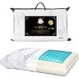 D & G THE DUCK AND GOOSE CO Memory Foam Pillow, Premium Gel Cooling Pillow for Neck Pain, 250gsm Soft Bamboo Pillow Case, 60 * 40 * 12cm