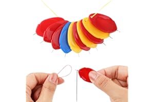 Qianyu Lot de 10 enfile-aiguilles à broder, petit chas d'aiguille en plastique, outil de filetage rapide et précis, enfile-aiguille facile, idéal pour la couture à la main et à la machine, les travaux