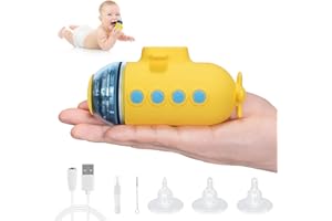 SEANCHEER Nasenreiniger Baby, Nasensauger Baby, Nasensauger Staubsauger für Neugeborene, Nasenschleim Sauger, Nasenreiniger Wiederaufladbar mit Musik und Licht, 3 Größen Tip, für Säuglinge/Kleinkinder