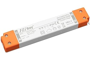 HiBay 1x LED Driver 12V, 18W Low Voltage Transformer, 1.5A LED Power Supply 240V to 12V for LED Lighting