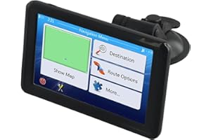 Aprilsunnyzone 5 inch GPS Navigator,Sat Nav,Speed Camera, Lane Guidance Assist for Car, Truck, HGV with UK Maps(america)