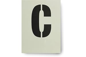 DOVETAILS VINTAGE Big Letter C Stencil 120mm 4 3/4 Inches Tall on Tough Durable Plastic Large Stencil Alphabet for Reusable Painting on Wood Writing Bunting Sign Making Crafts Wedding Journal Wheelie Bins Homework DIY