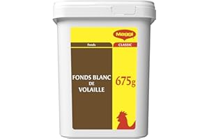 MAGGI PROFESSIONAL Fonds Blanc de Volaille Déshydraté - Sauce Goût Volaille - Gain de Temps en Cuisine - Aide Culinaire, Fonds, Fumet - Boîte de 675g pour 22,5L à 45L