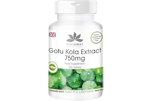 HERBA DIREKT Gotu Kola 750mg - high-dose - Vegan - 120 Tablets - with zinc | HERBADIREKT by Warnke Vitalstoffe - German Pharmacy Quality
