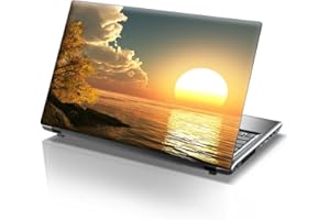 15.6 INCH TAYLORHE SKINS TaylorHe 15.6 inch 15 inch Laptop Skin Vinyl Decal with Colorful Patterns and Leather Effect Laminate MADE IN BRITAIN Beautiful Sunset Landscape