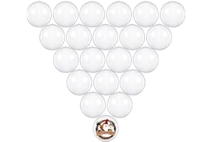 GUKASXI 20 Unidades de Bolas de acrílico Transparente, Bolas de Navidad de plástico, para Rellenar, Adornos Transparentes, Bolas Colgantes para decoración de árbol de Navidad, Bodas o Fiestas (60 mm)