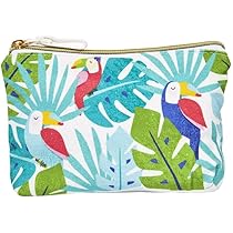 Trousse En Coton Draeger Paris 1886 - Office Chic à Motif Floral, 22x10cm, Avec Anneau Pour Dragonne