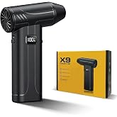 Turbo Jet Fan X9 - &Ccedil;ok Ama&ccedil;lı Y&uuml;ksek G&uuml;&ccedil;l&uuml; El Fanı - 5 Kademeli Hız Ayarı, USB-C Şarjlı, LED Aydınlatma - Bilgisayar Toz Temi