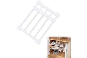 Helweet Wysuwane półki, szafa, regał zaciskowy, organizer do przechowywania, regał teleskopowy, regał magazynowy, do szaf, regałów na buty, regałów magazynowych, regulowana długość 23-30 cm