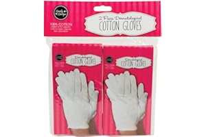 BEAUTY BOUTIQUE Gants en coton blanc pour l'absorption des crèmes, pommades et plus: deux paires