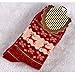 Produktbild Tinksky Frauen Wolle Socken Warm Dick Socken Weihnachten Deer Socken Geschenk Socken für Gewinner (Wine Red)