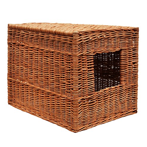 1-14 GalaDis Katzenklo Abdeckung aus Korbweide: Verkleidung für das