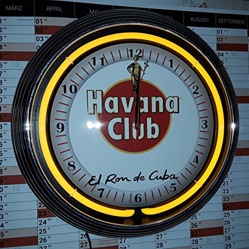 NEONUHR HAVANA CLUB NEON BELEUCHTUNG ROT BAR RESTAURANT KNEIPEN REKLAME + STIL - 3