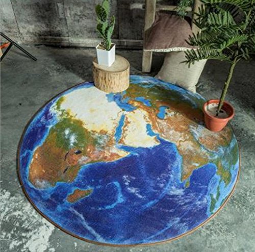 Kreative Mond Erde Rund Studie der Teppich Wohnzimmer Schlafzimmer Nacht Mat , earth , 100*100cm