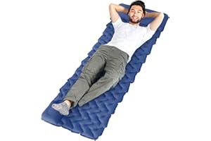 Idefair Colchoneta Inflable para Dormir, Ultraligero, inflado rápido, colchonetas para Acampar, colchón Impermeable para Dormir con Almohada para Tiendas de campaña, Senderismo, Acampada, Playa