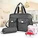 3PCs Baby Nappie Diaper NEW 2016 Elifestore Changing Bags Sets,Black