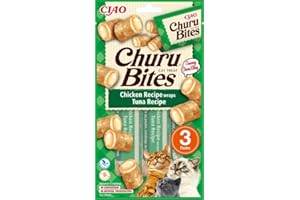 CT-TRONICS Churu Bites Snack para Gatos 12x3x10 Gr (Atún)