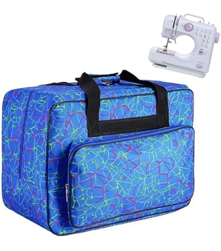 Hobby Gift Exclusieve Naaimachine Tas PVC Gewatteerde Draagtas Extra Accessoires Opslag 20 x 44 x 38cm, Worst Hond