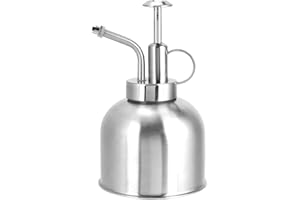 Hapivida Silver Spray Puede, Acero Inoxidable Botella de Spray Manual, 300 ml, para Plantas, Flores, Suculentas, Rociador de Agua Ajustable, para Jardín, Hogar, Mascotas