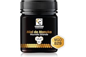 COMPTOIRS ET COMPAGNIES - Miel de Manuka Actif - IAA20+ (MGO829+) - Origine Nouvelle Zélande - 250g