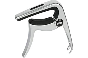 SGPRO Guitar Capo for Acoustic, Electric and Ukulele - Durable Zinc Alloy and Silicone - Guitar Clamp, Pick Holder & Pin Puller in One (Sliver)