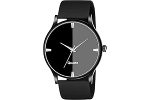 VIRAKTI Silicon Belt Round Big Dial Analog Watch for Men, Stylish | Stylish slim round big dial design for a m...