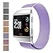 Price comparison product image Fitbit Ionic Replacement Band, Milanese Loop Stainless Steel Bracelet Strap Replacement Wristband with Unique Magnet Lock for Fitbit Unisex Ionic Health and Fitness Smartwatch, Lavender (Size S)
