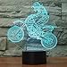 Produktbild 3D Illusion Lampen MTB Motocross Bike 7 Farben Led Nachtlicht Touch-Schalter Schlafzimmer Schreibtisch Beleuchtung für Kinder Geschenke Haus Dekoration