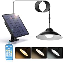 éclairage Extérieur Terrasse 2 Lampes Solaires Suspendues Extérieur - IP44 - 30 LED - Télécommande - Câble 3m - Blanc Chaud 3500K Panneau Solaire Détaché