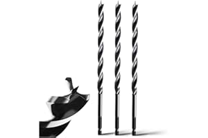 MOXPIFY 3tlg 6x300mm Holzbohrer Holzschlangenbohrer für Weichholz, Hartholz mit Zentrierspitze und E 6.35 Schaft