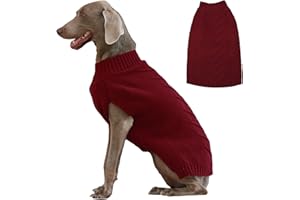 IECOii Sweter bożonarodzeniowy dla dużego psa, XXL, dla dużych psów, chłopców, dziewczynek, ciepły pulower dla psa, kamizelka 2XL, kamizelka na zimę, dzianinowa bluza dla bardzo dużych psów, golden