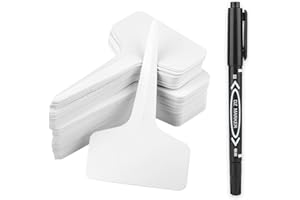 KINGLAKE 300 Pieces etiquette de plante semis etiquette jardin potager plantation étanche plastique exterieur,blanc,10x6CM
